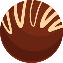 Poster - Chocolate day icon cartoon vector. Candy ball food. Party sweet brown dessert