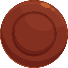 Poster - Circle chocolate icon cartoon vector. Cocoa organic food. Hot food party