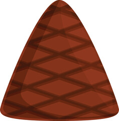Poster - Chocolate pyramid icon cartoon vector. Food sweet party. World celebration