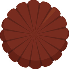 Poster - Flower shape chocolate icon cartoon vector. Cocoa dessert. Organic eco food