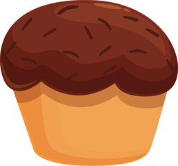 Poster - Cocoa cupcake icon cartoon vector. Hot food product. Cute sweet candy
