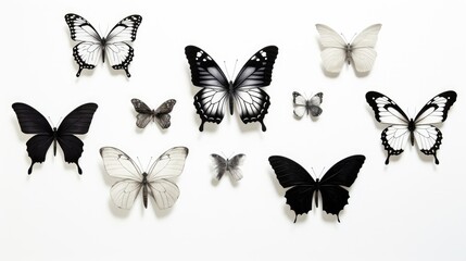 Canvas Print - set of butterflies