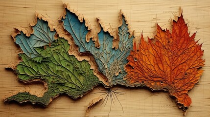 Poster - shavings on a wooden background