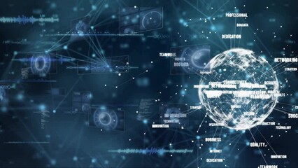 Poster - Animation of network of connections over globe