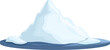Iceberg mountain icon cartoon vector. Arctic exploration. Travel cold nature