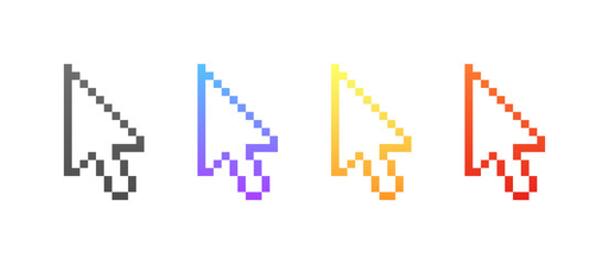 Poster - Mouse arrows icon set. Mouse cursor. Flat style. Vector icons