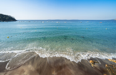 Wall Mural - Famous Plage de Jean Blanc on French Riviera, France