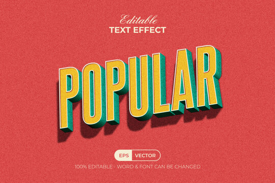Popular Text Effect Vintage Long Shadow.