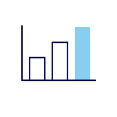Wall Mural - bar chart related vector icon. isolated on white background. vector illustration