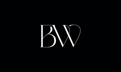 Canvas Print - BW, WB, B, W, Abstract Letters Logo Monogram
