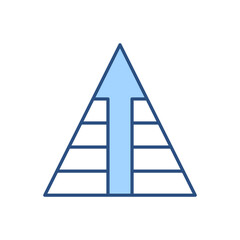 Wall Mural - pyramid with arrow related vector icon. isolated on white background. vector illustration