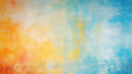 Canvas Print - Abstract gradient art background with soft blend of orange and blue hues