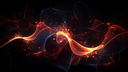 Wall Mural - Abstract futuristic background design with glowing lines or plasma, depicting energy and motion