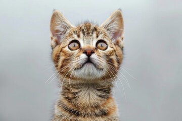 Poster - A kitten with a curious look on its face