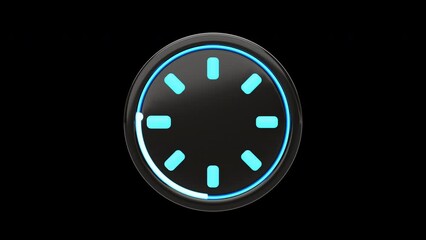 Poster - 3D Animation of Waiting Overlay with Glowing Dots | Alpha Channel