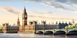 houses of parliament at sunset, Houses of Parliament Along the Riverside sky with clouds
