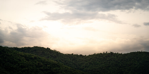 Wall Mural - sunset in the mountains