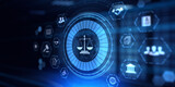 Fototapeta Mapy - Law concept lawyer cyber digital compliance business technology concept.