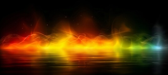Poster - Vibrant dark rainbow 3d abstract background with colorful gradient for graphic projects and designs.