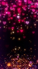 Wall Mural - pink love hearts mobile wallpaper background video