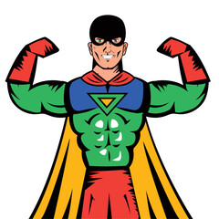 Sticker - superhero pop art cartoon