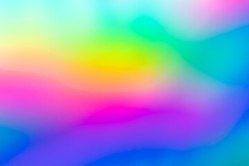 Canvas Print - abstract blur holographic rainbow foil iridescent background