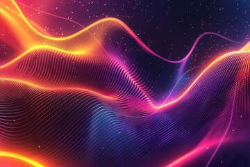 Neon colors flow, grainy texture effect, colorfull color gradient background blurred futuristic banner design