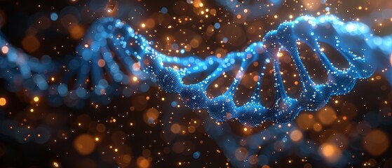 Leinwandbilder - Data Communication and Transfer of DNA Biology. Abstract dark and blue digital background. Big data digital code. Future information technology.