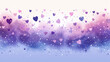 Background with small hearts in purple, pink and white shades