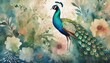 background with peacock