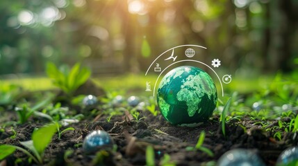 Poster - Goals for sustainable development. Concept of environmental technology. SDGs.