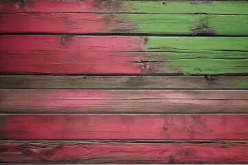 pink and green and old and dirty wood wall wooden plank board texture background