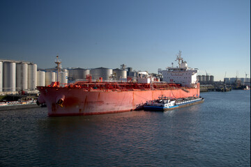 Tanker during bunkering