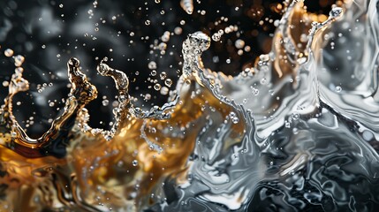 Canvas Print - drops of water on a glass