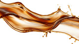 Fototapeta  - A splash of pale colored liquid coffee splash on an isolated background