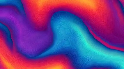 Wall Mural - seamless colorful abstract wave background with rough grain for loop playback. dynamic gradient anim