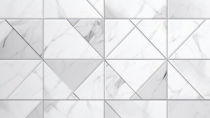 Wall Mural - A white marble seamless pattern patchwork features repeating white marble and decorative geometry for floors and walls, adding a touch of luxury and elegance to any space.