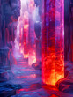 © Dominique - Digital Crystals in Futuristic Aesthetics as a Symbol of Blockchain AI Generated