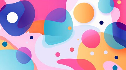 Poster - Abstract random colorful shapes adorn this background, offering a vibrant and decorative design element.