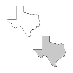 Sticker - United States of America, Texas state, map borders of the USA Texas state.