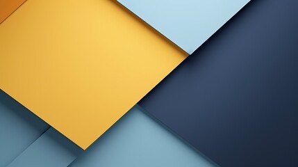 Poster - An abstract colored paper texture background presents minimal geometric shapes and lines in light blue, navy, red, and yellow colors, offering a visually dynamic composition.