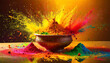 Happy Holi Festival Colorful Splash