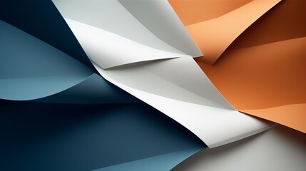 Poster - Macro imagery showcases paper folded into geometric shapes, producing a three-dimensional effect and forming an abstract background.