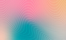 Multicolour Pastel Background With Wavy Lines