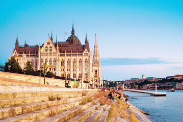 Hungarian parliament side view