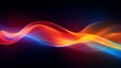 © Elchin Abilov - Vector image displays colorful light trails with a motion blur effect, presenting abstract neon yellow speed glowing wavy lines.