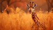 Giraffe standing gracefully in the vast, picturesque landscape of the african savanna