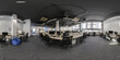 hdri 360 panorama in interior work room in modern coworking office in equirectangular full seamless spherical projection. VR content