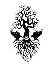 Wall Mural - Tree of Life , Yggdrasil vector	
