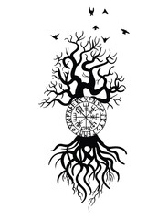 Wall Mural - Tree of Life , Yggdrasil vector	
